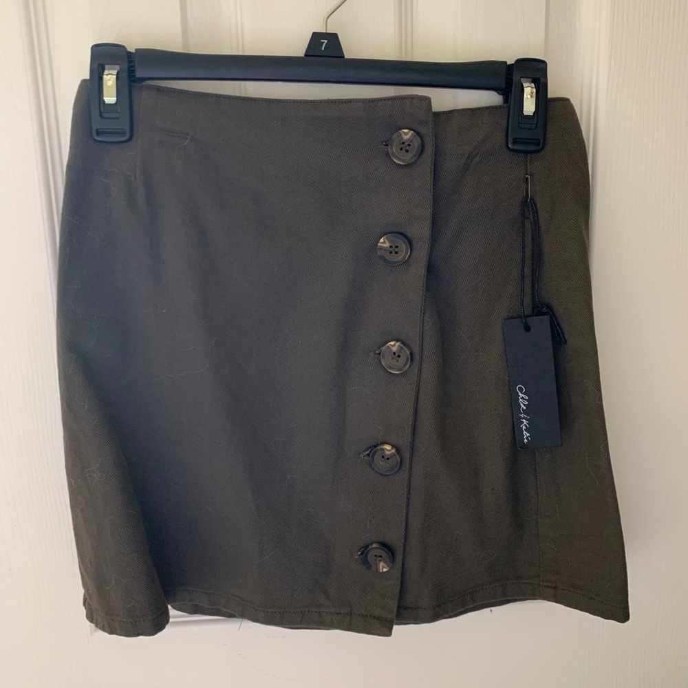 Olive green corduroy skirt